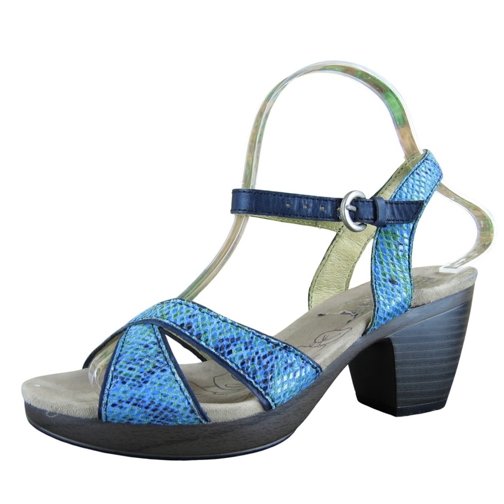Umberto Raffini Women's Nancy Ankle Strap Blue Leather Sz 37 Medium  Used 2025‎